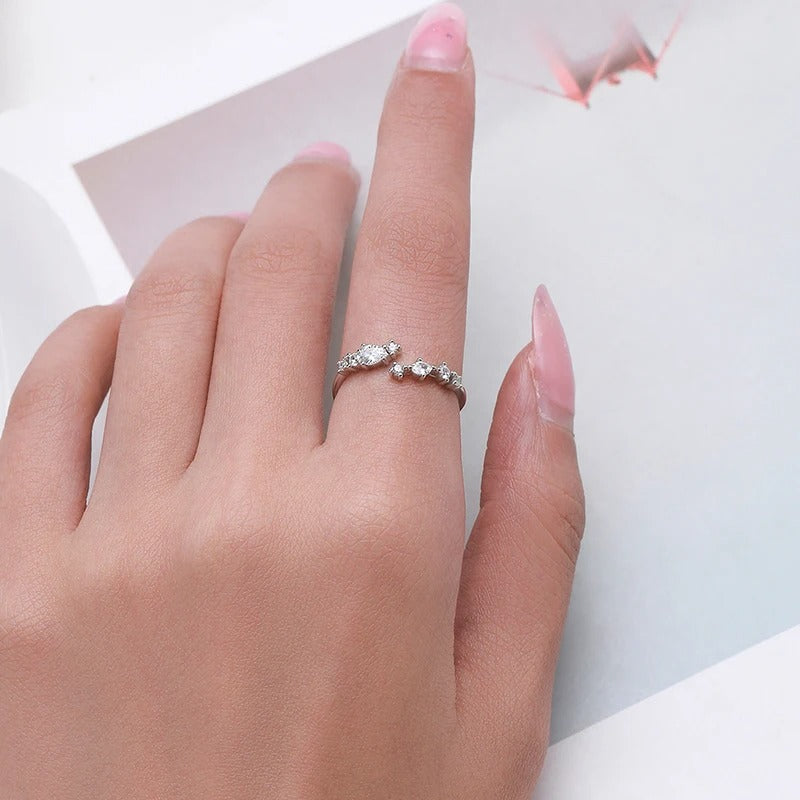 Clear Zirconia Stackable Ring – 925 Sterling Silver Wedding Band