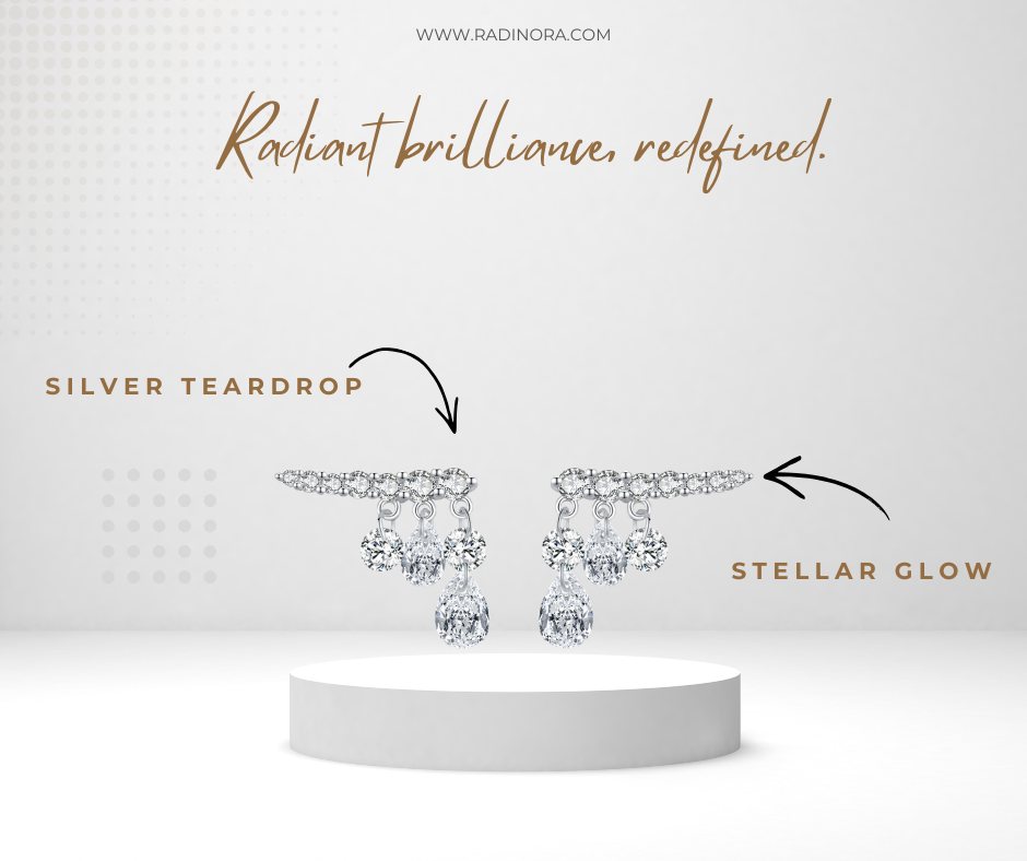 Water Drop CZ Stud Earrings – 925 Sterling Silver