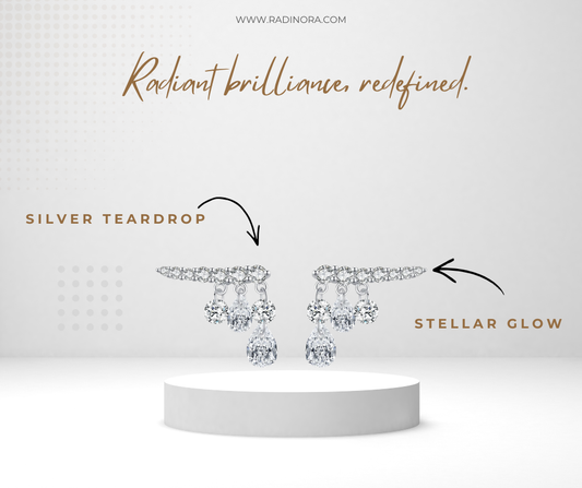 Water Drop CZ Stud Earrings – 925 Sterling Silver