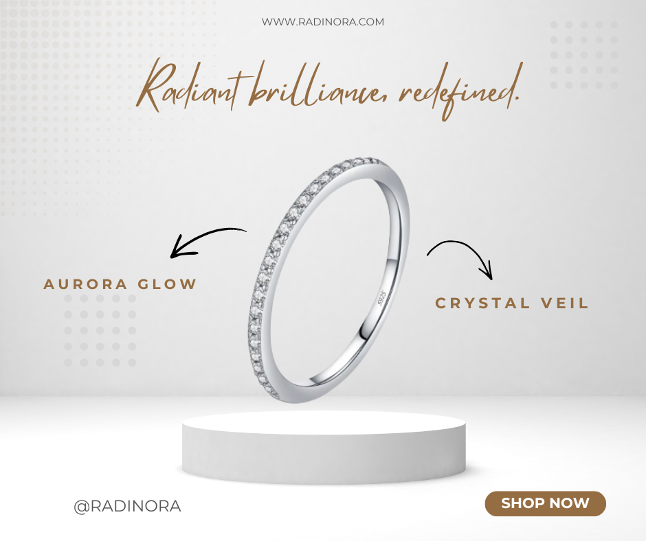 Thin Moissanite Eternity Ring – D Colour VVS1 | 925 Sterling Silver