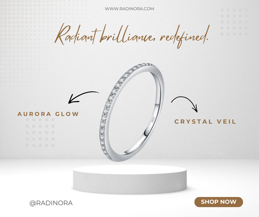 Thin Moissanite Eternity Ring – D Colour VVS1 | 925 Sterling Silver