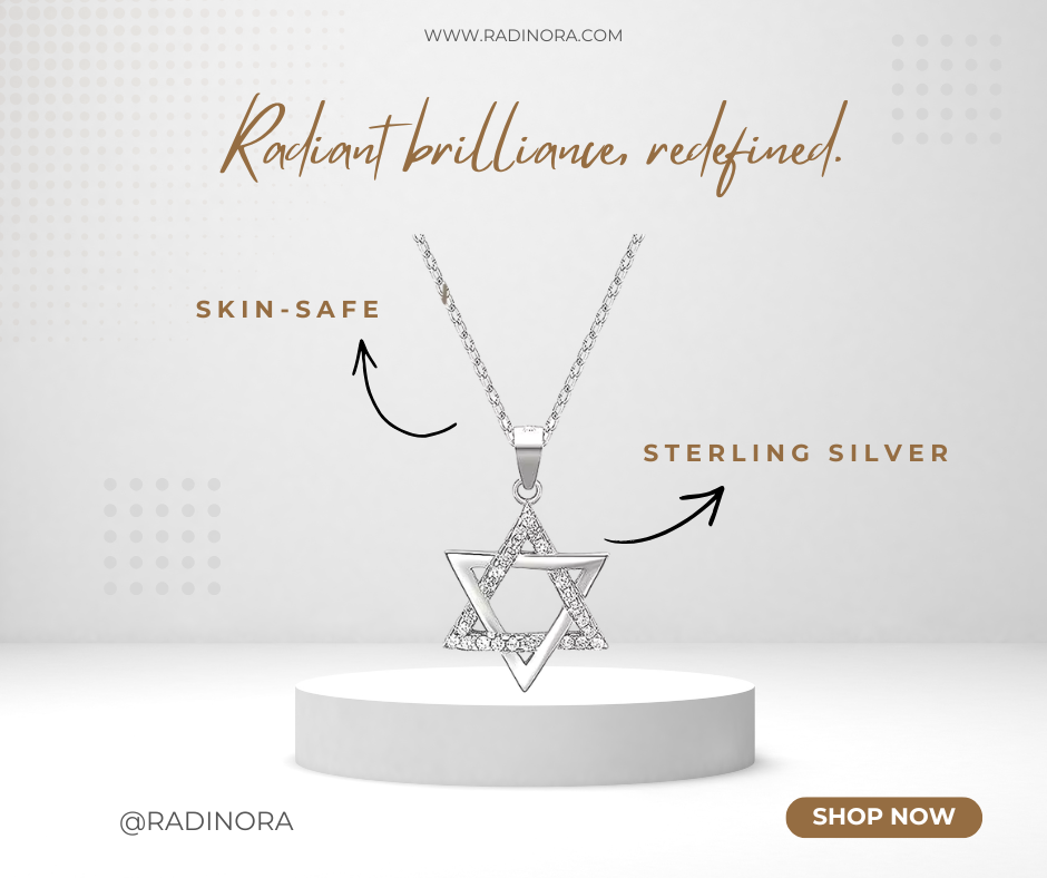 Star of David Pendant Necklace – 925 Sterling Silver Minimalist Chain
