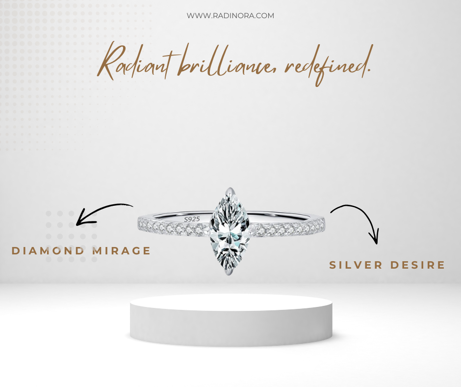 Rhombus Moissanite Ring – 0.5Ct D Colour VVS1 | 925 Sterling Silver