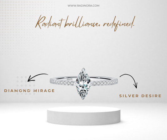 Rhombus Moissanite Ring – 0.5Ct D Colour VVS1 | 925 Sterling Silver
