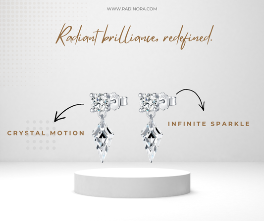 Kite Zirconia Stud Earrings – 925 Sterling Silver