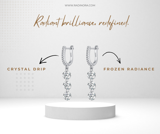 Clear CZ Drop Earrings – 925 Sterling Silver Dangle Earrings