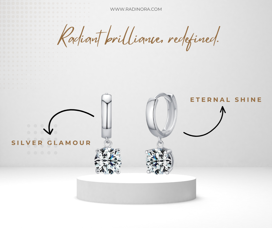 Moissanite Hoop Earrings – D Colour VVS1 | 925 Sterling Silver