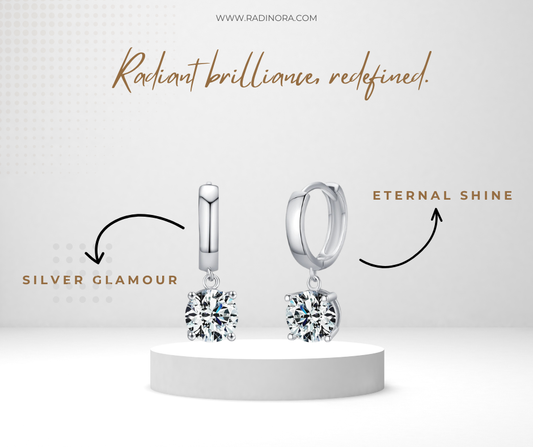 Moissanite Hoop Earrings – D Colour VVS1 | 925 Sterling Silver