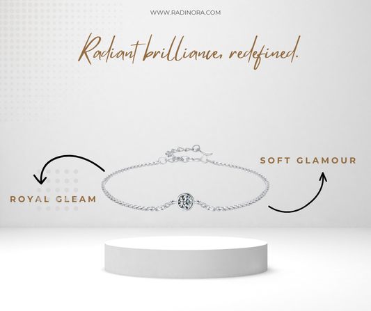0.25CT Bezel Moissanite Bracelet – D Colour VVS1 | 925 Sterling Silver