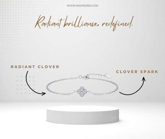 Four Leaf Clover CZ Bracelet – 925 Sterling Silver