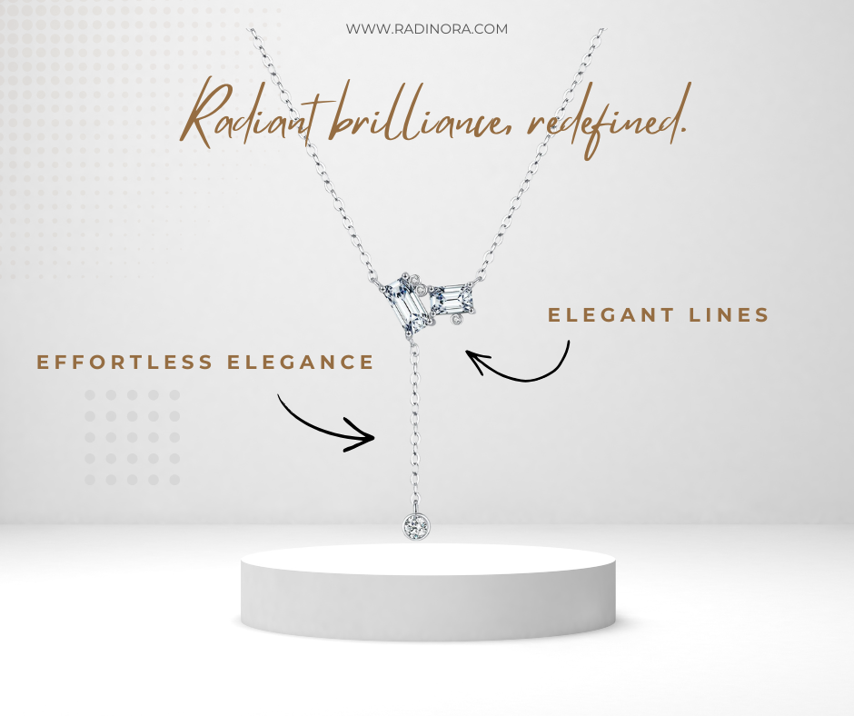 Rectangle CZ Lariat Y Necklace – 925 Sterling Silver