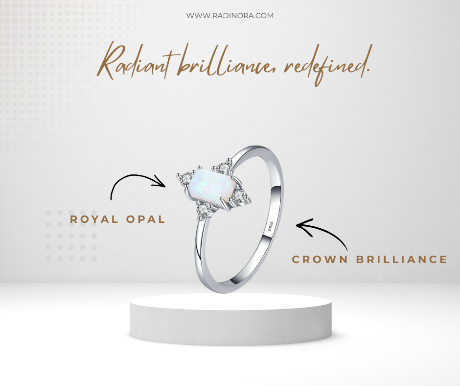 Crown Opal Ring – 925 Sterling Silver Luxury Statement Ring