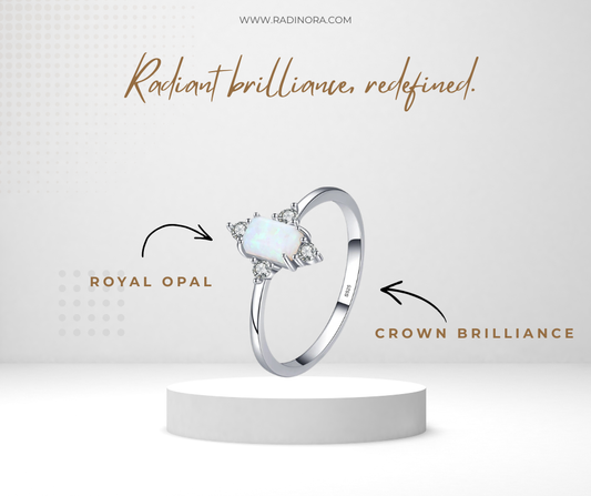 Crown Opal Ring – 925 Sterling Silver Luxury Statement Ring