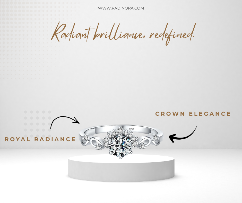 Crown Zircon Ring – 925 Sterling Silver Sparkling Engagement Ring