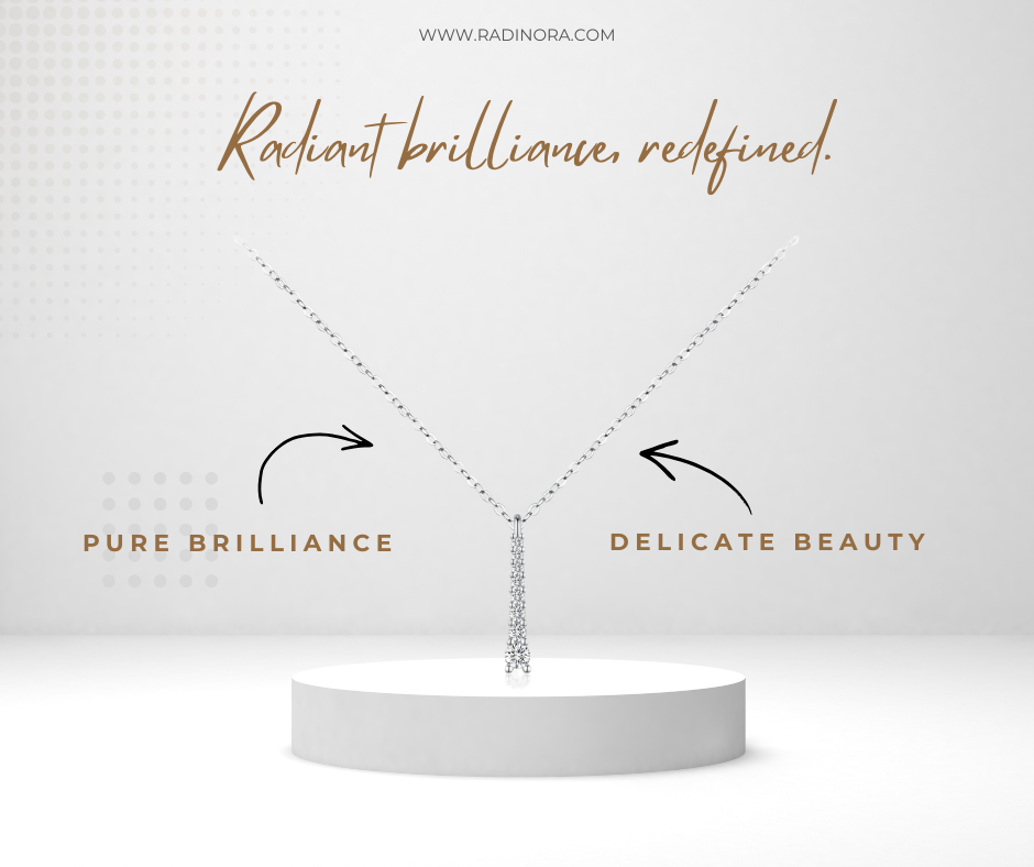 Minimalist Moissanite Necklace – 925 Sterling Silver D Colour Pendant Necklace
