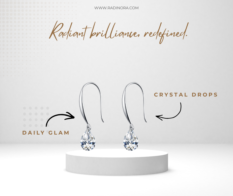 925 Sterling Silver CZ Water Drop Hook Earrings – Sparkling Sway Dangle Earrings for Women