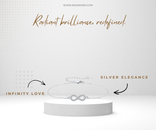 D Colour VVS1 Moissanite Infinity Love Bracelet – 925 Sterling Silver Romantic Fine Jewellery