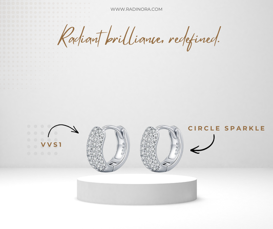 D Colour VVS1 Moissanite Circle Hoop Earrings – 925 Sterling Silver Luxury Fine Jewellery
