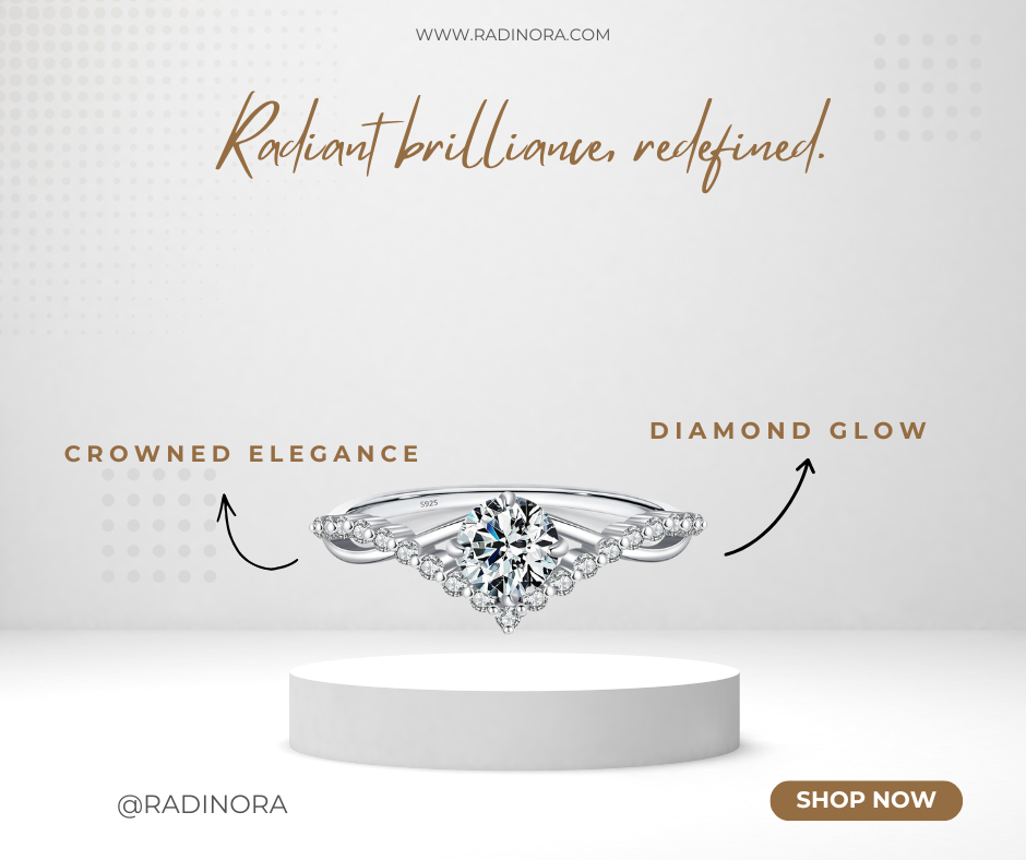 Crown Moissanite Ring – D Colour VVS1 | 925 Sterling Silver