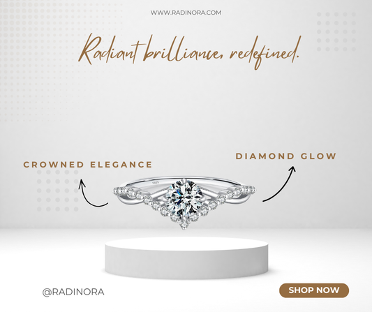 Crown Moissanite Ring – D Colour VVS1 | 925 Sterling Silver