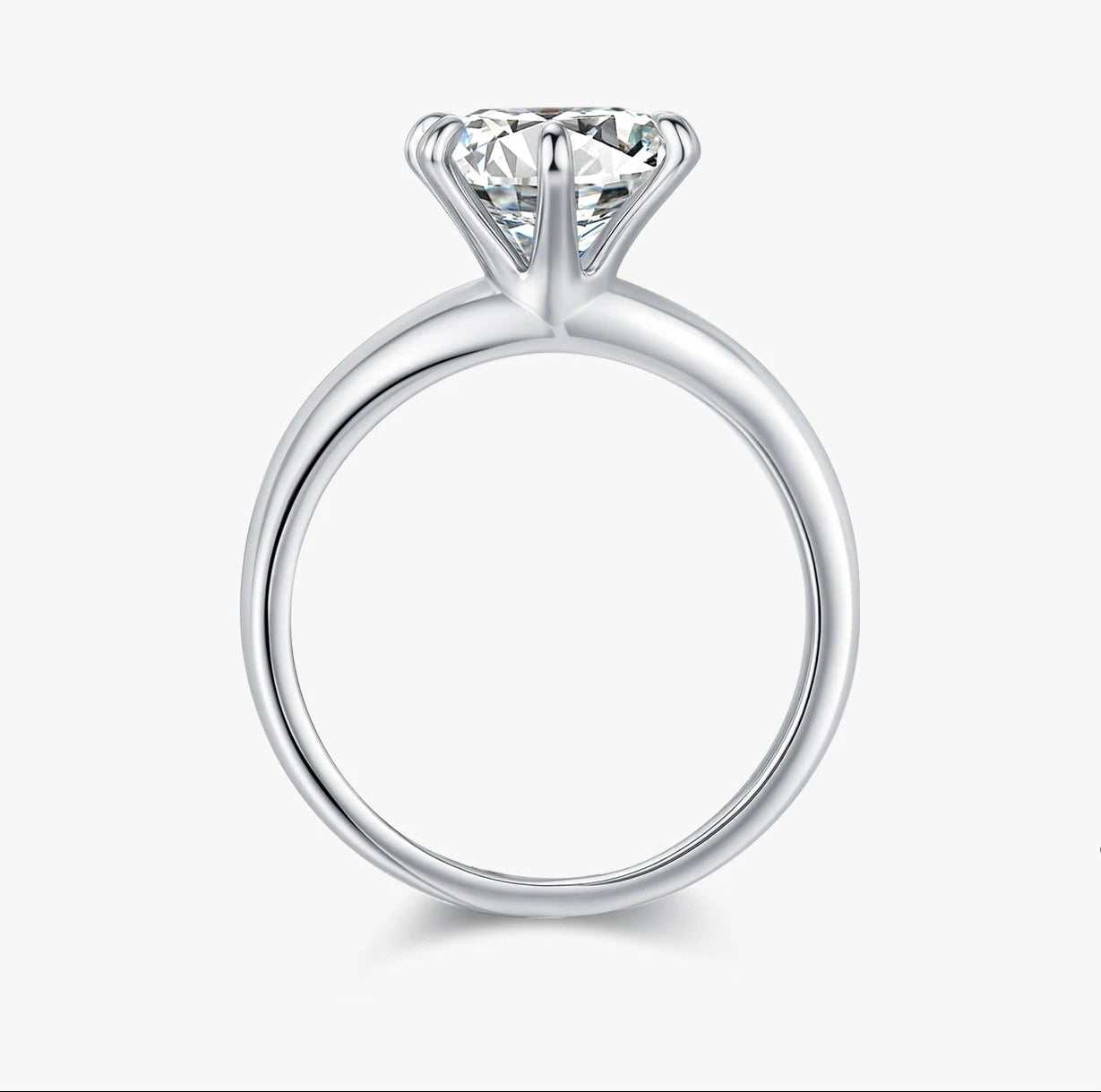 2CT Crown Moissanite Ring – D Colour VVS1 | 925 Sterling Silver