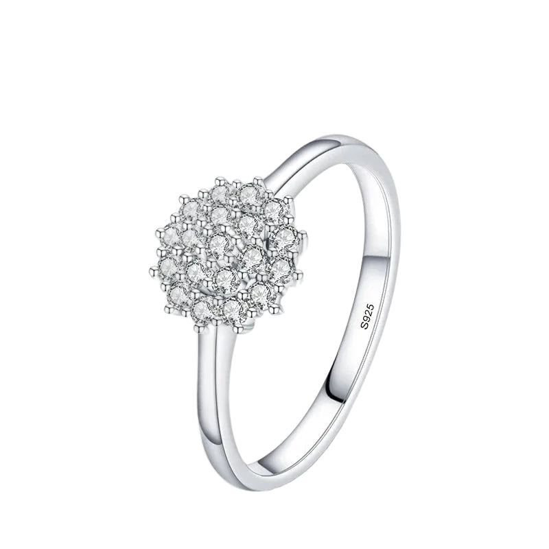 Platinum Plated CZ Ring – 925 Sterling Silver Wedding Band