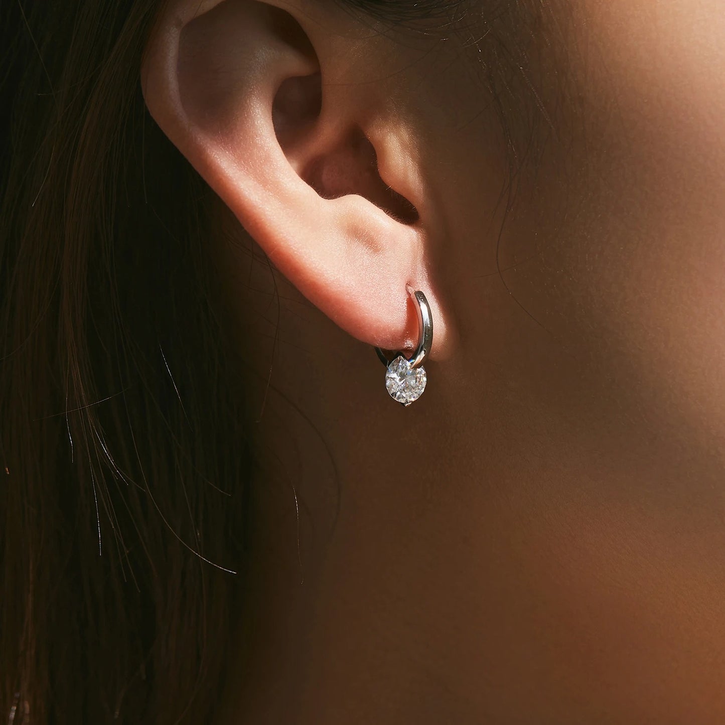 1.0CT Moissanite Hoop Earrings – D Colour VVS1 | 925 Sterling Silver