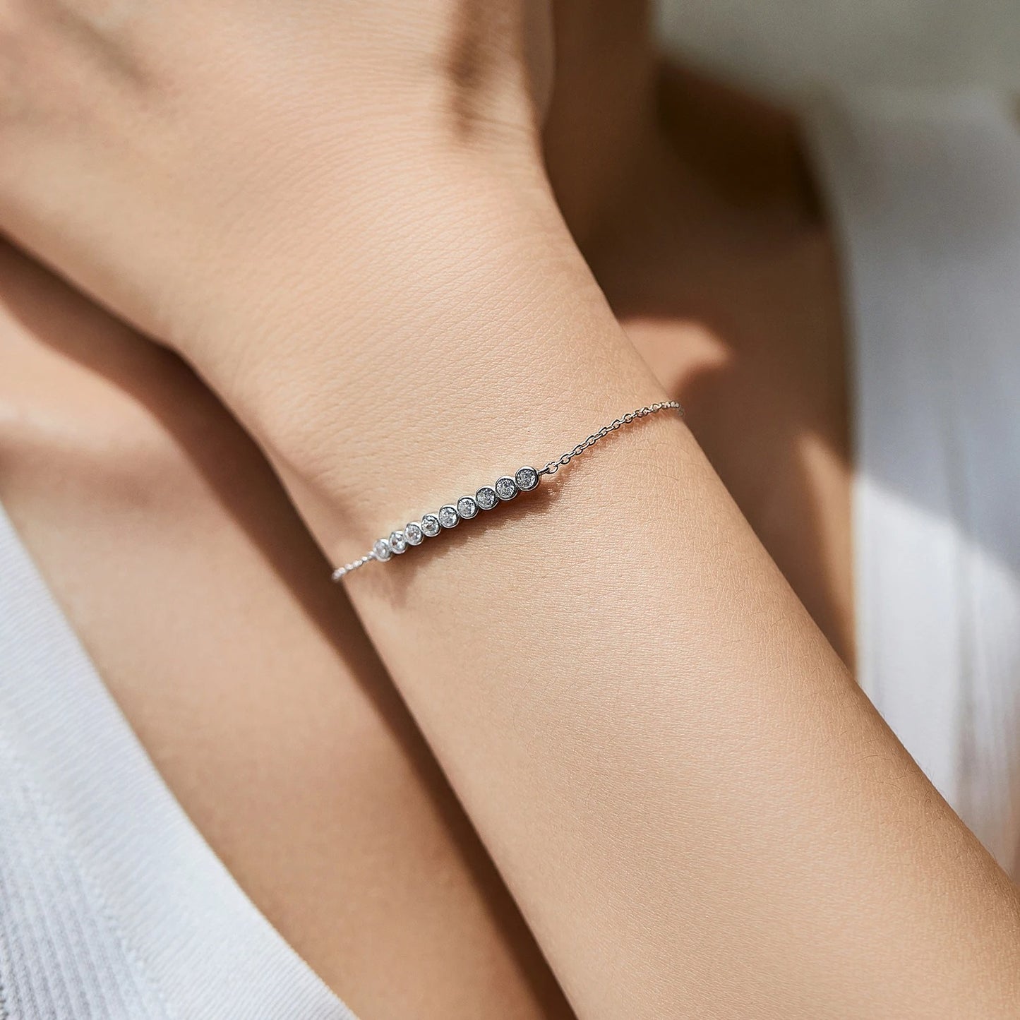 Moissanite Chain Bracelet – D Colour VVS1 | 925 Sterling Silver