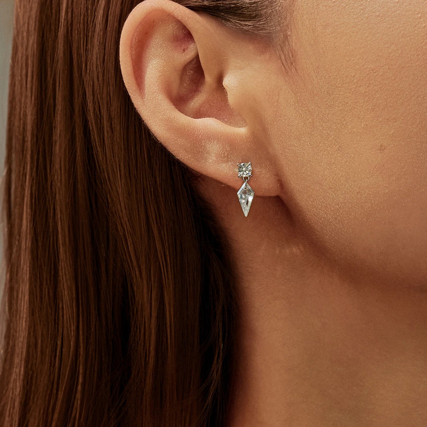 Kite Zirconia Stud Earrings – 925 Sterling Silver