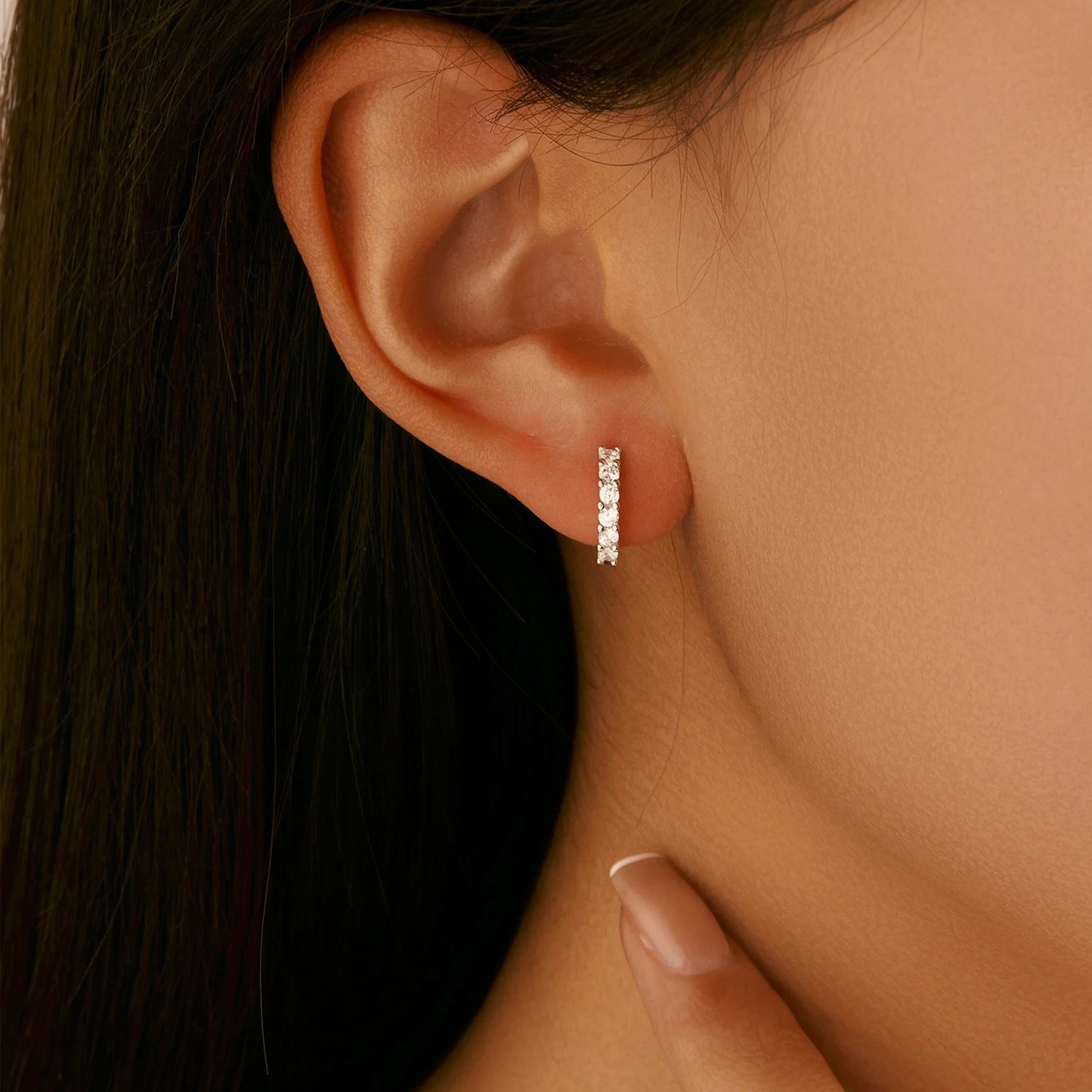Moissanite Small Hoop Earrings – D Colour VVS1 | 925 Sterling Silver