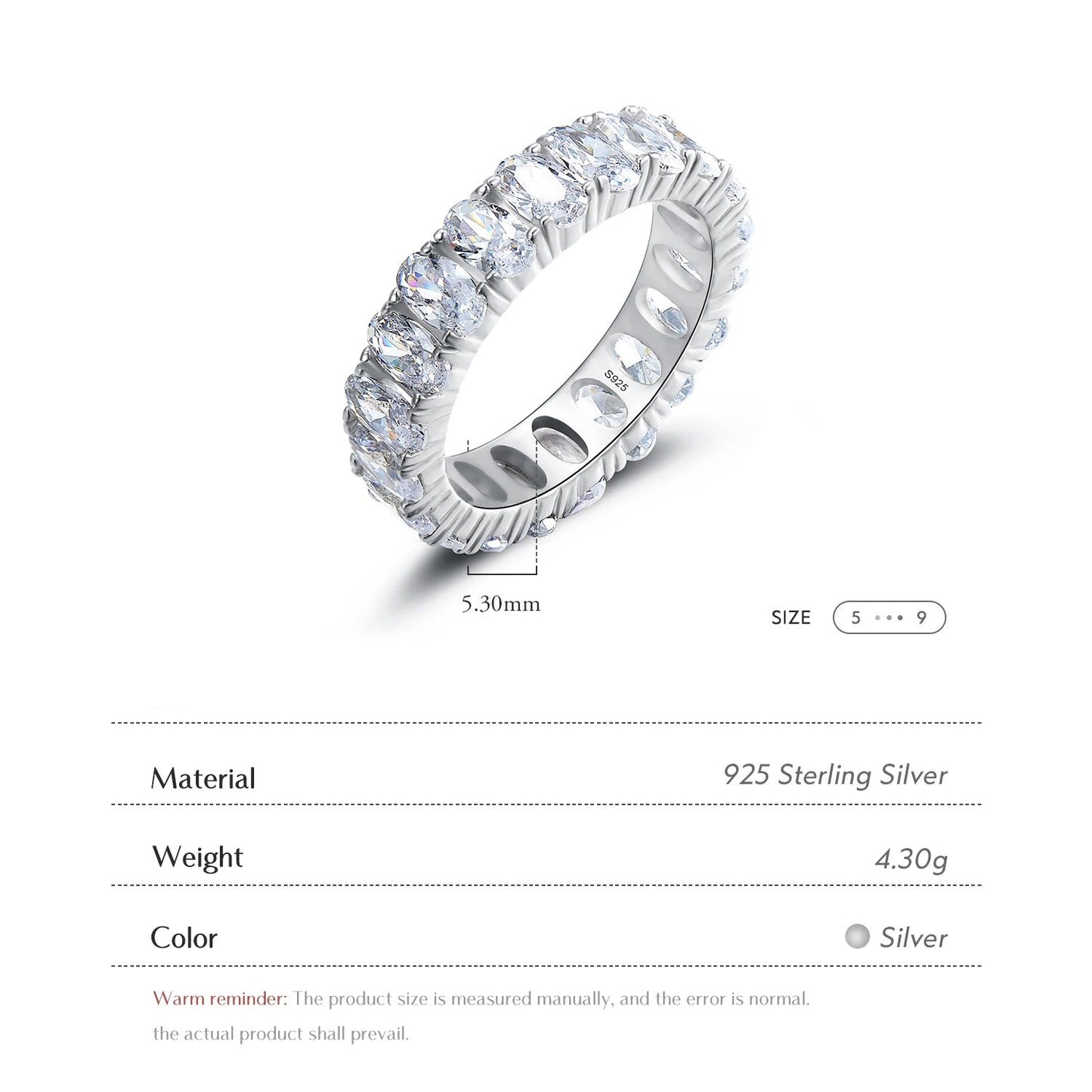 Oval Cut AAAAA CZ Ring – 925 Sterling Silver Luxury Engagement Ring