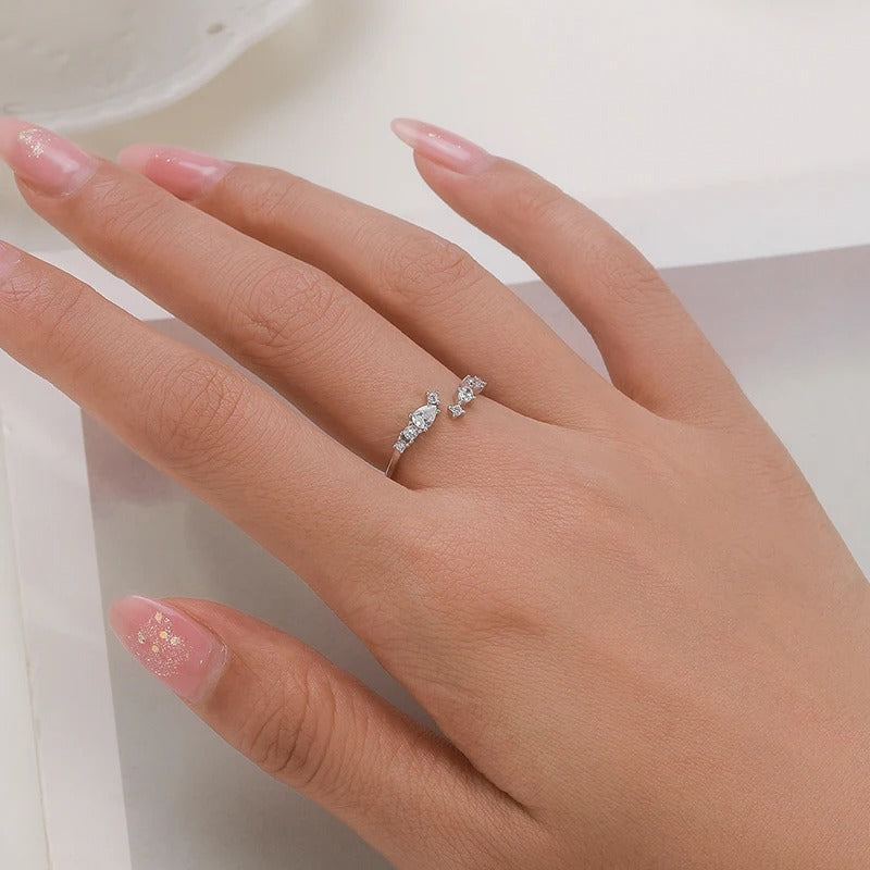 Clear Zirconia Stackable Ring – 925 Sterling Silver Wedding Band