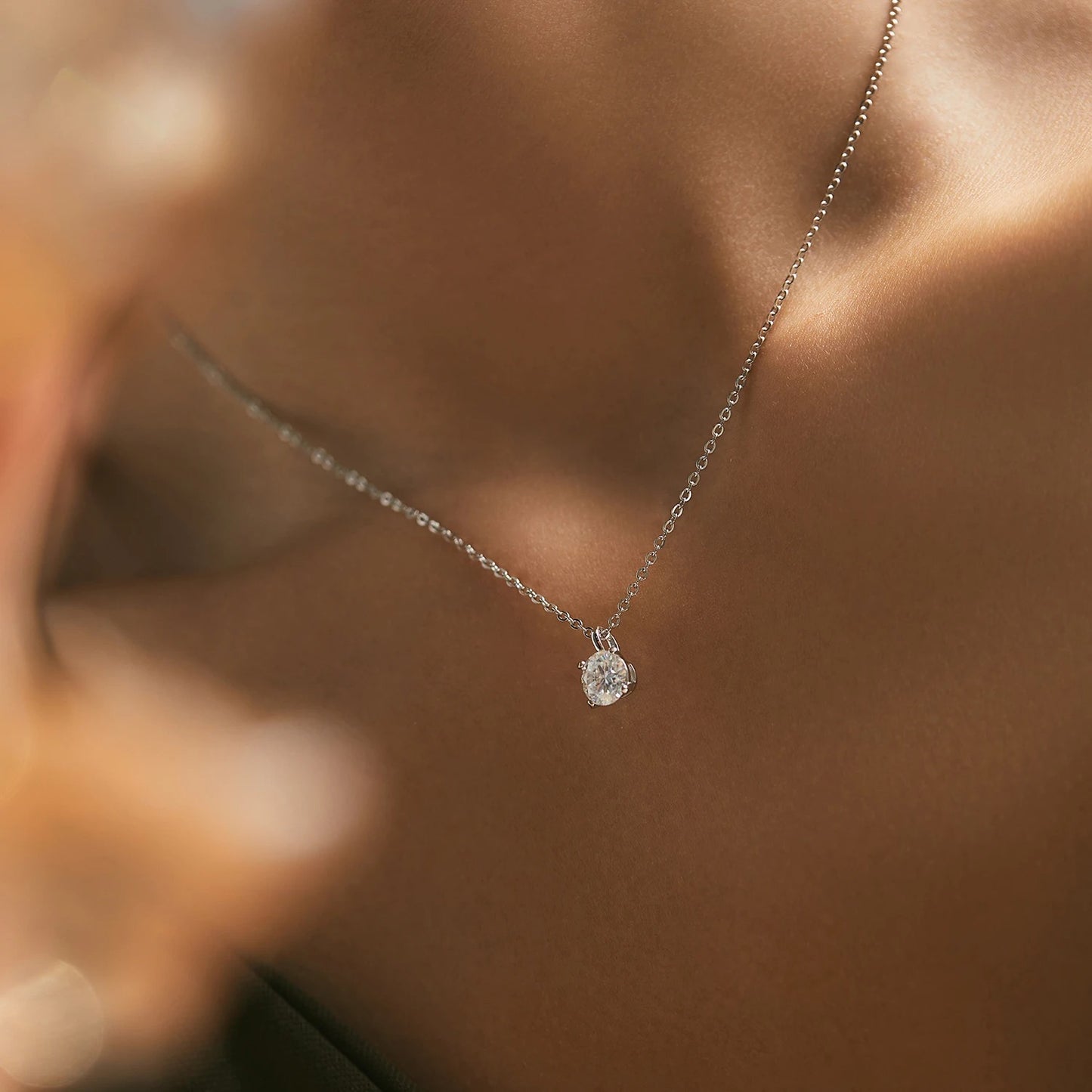 1CT Moissanite Pendant Necklace – D Colour VVS1 | 925 Sterling Silver