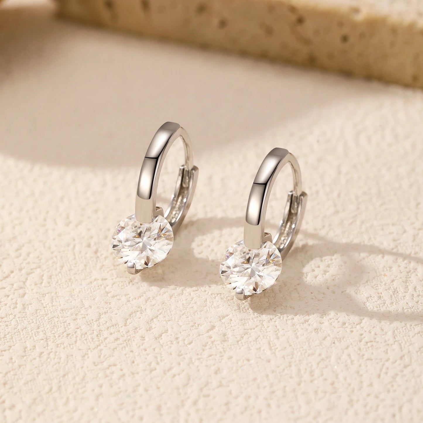 1.0CT Moissanite Hoop Earrings – D Colour VVS1 | 925 Sterling Silver