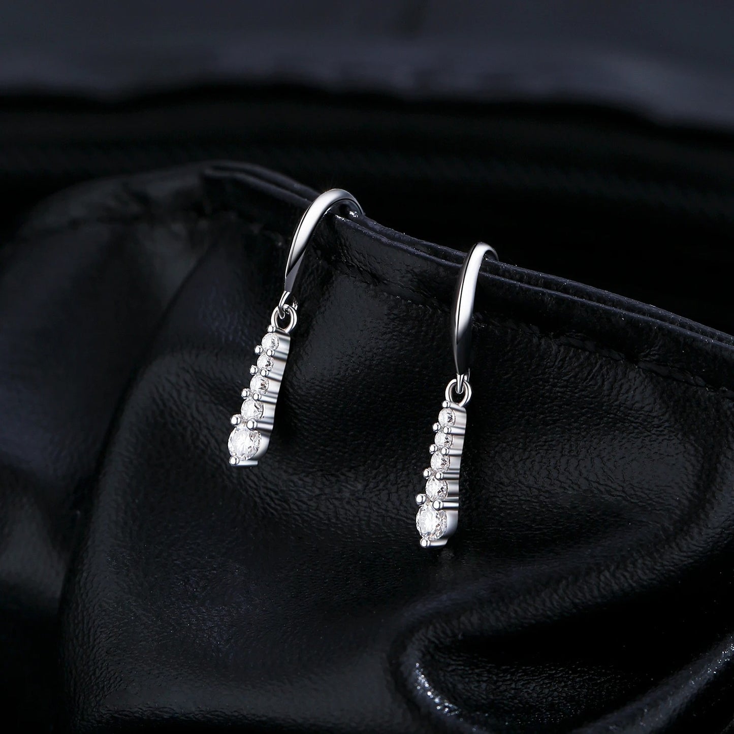 D Colour Moissanite Water Drop Earrings – 925 Sterling Silver Dangle Earrings