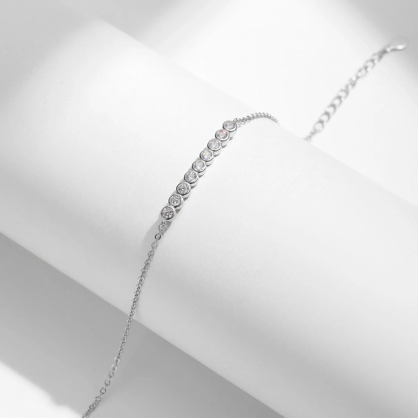 Moissanite Chain Bracelet – D Colour VVS1 | 925 Sterling Silver
