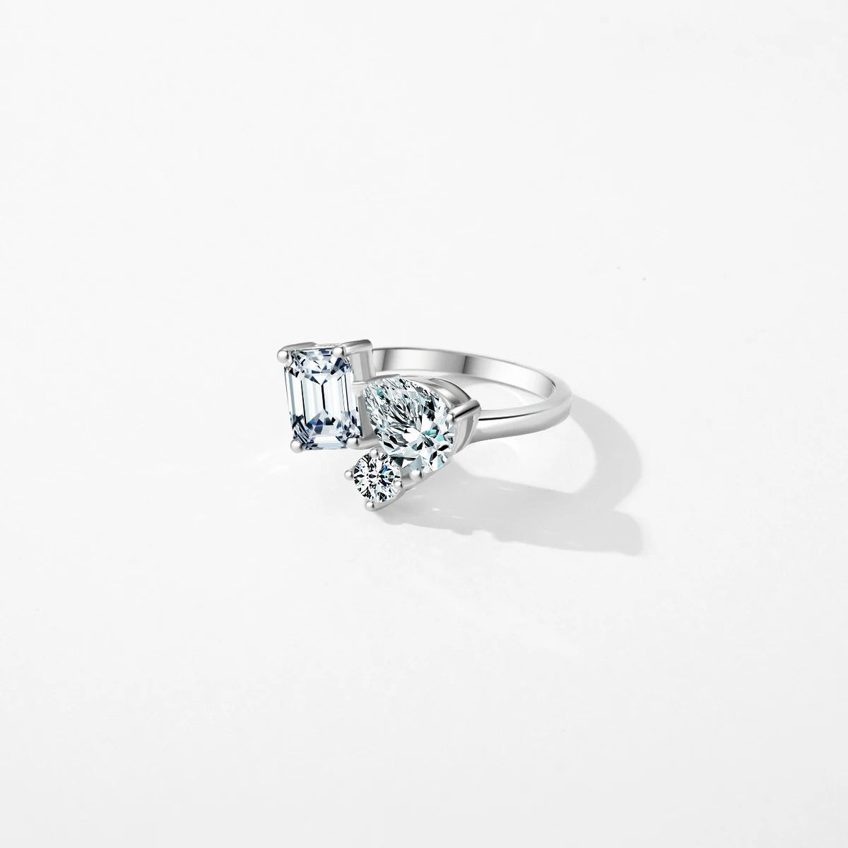 Emerald Cut CZ Ring – 925 Sterling Silver Luxury Wedding Band