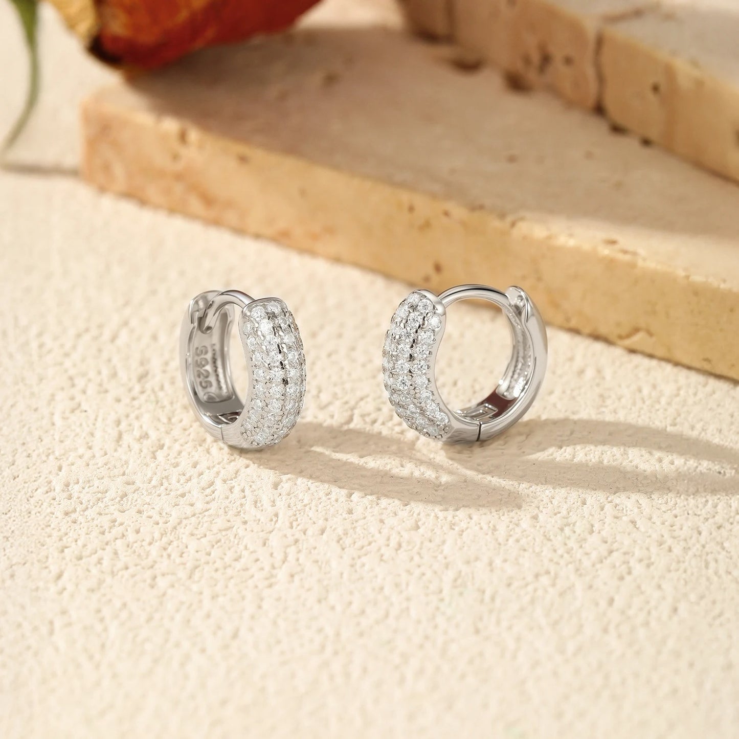D Colour VVS1 Moissanite Circle Hoop Earrings – 925 Sterling Silver Luxury Fine Jewellery
