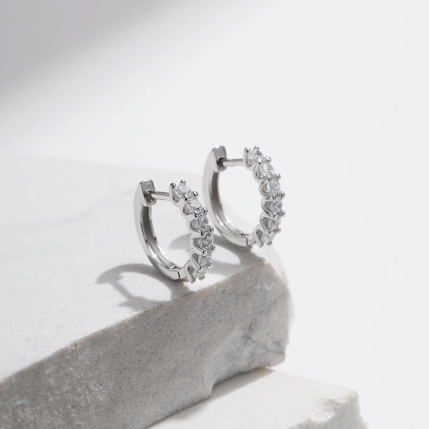 Moissanite Small Hoop Earrings – D Colour VVS1 | 925 Sterling Silver