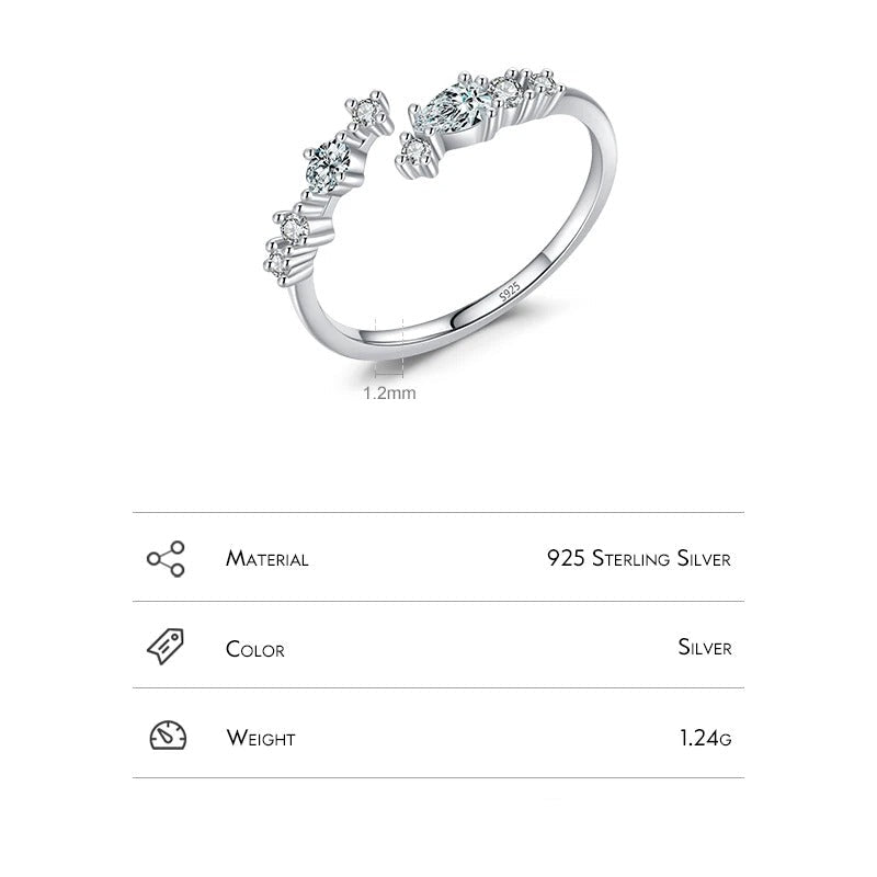 Clear Zirconia Stackable Ring – 925 Sterling Silver Wedding Band