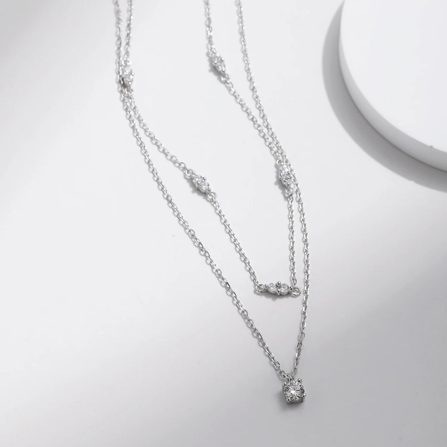 Double Layer Moissanite Choker Necklace – D Colour VVS1 | 925 Sterling Silver