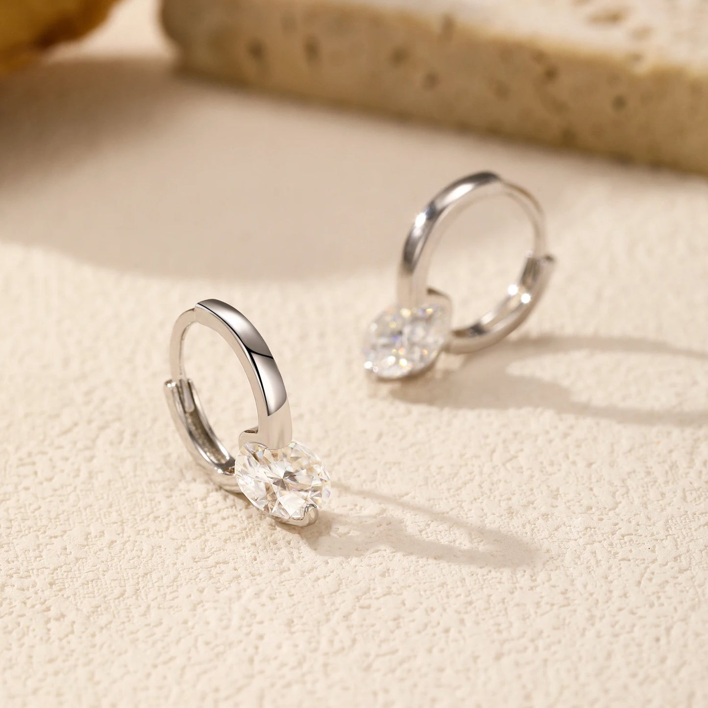 1.0CT Moissanite Hoop Earrings – D Colour VVS1 | 925 Sterling Silver