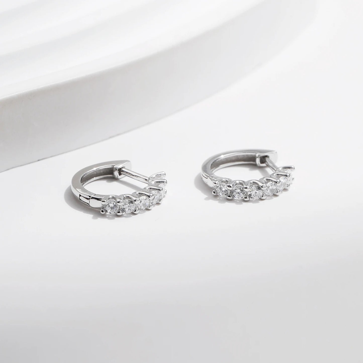 Moissanite Small Hoop Earrings – D Colour VVS1 | 925 Sterling Silver