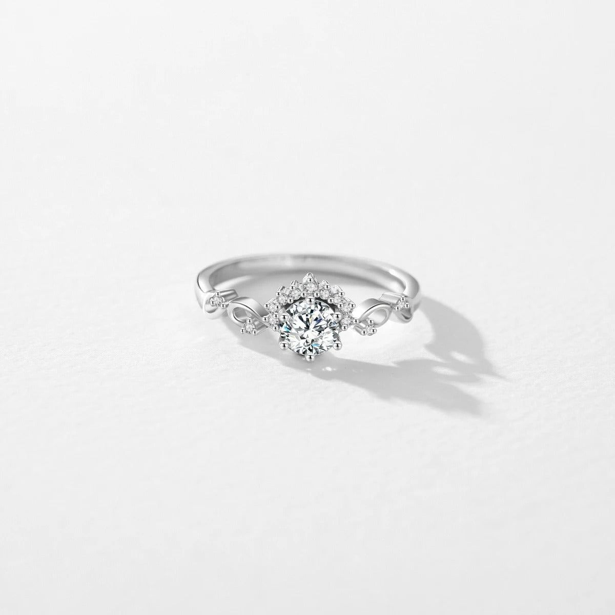 Crown Zircon Ring – 925 Sterling Silver Sparkling Engagement Ring