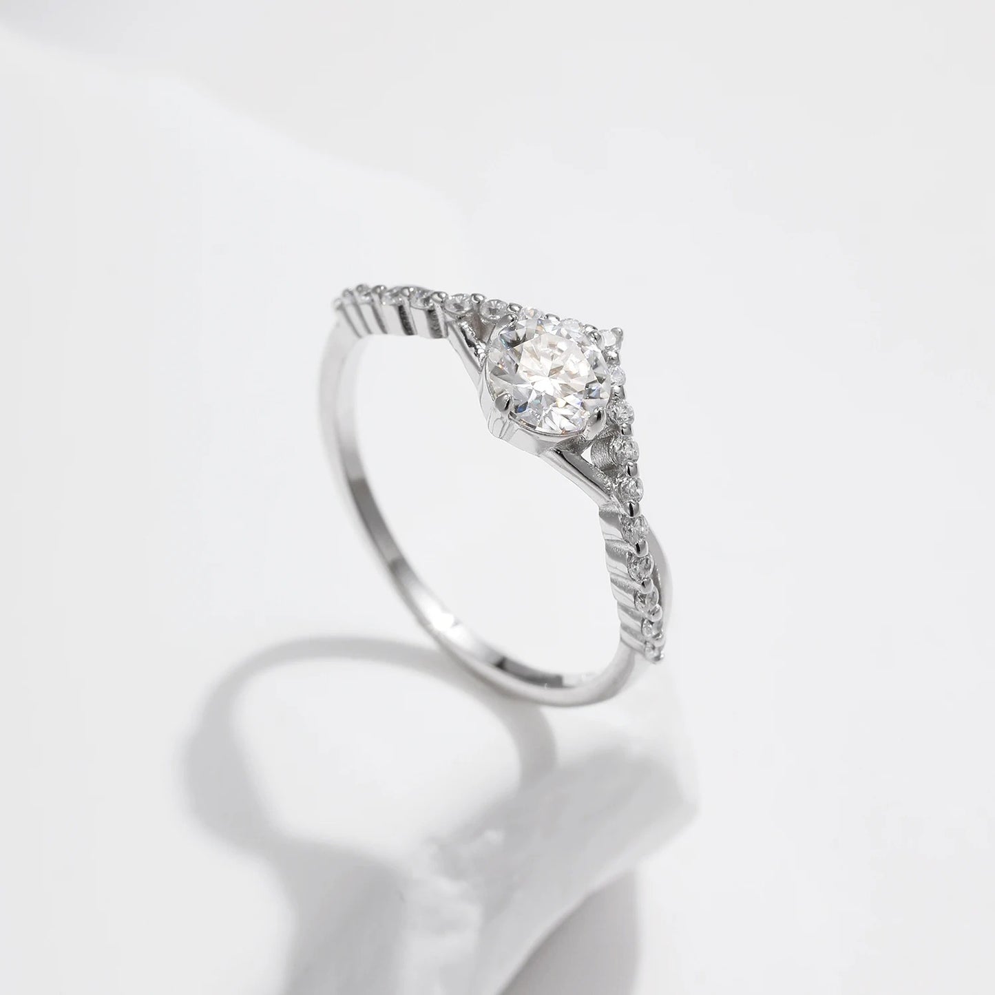 Crown Moissanite Ring – D Colour VVS1 | 925 Sterling Silver