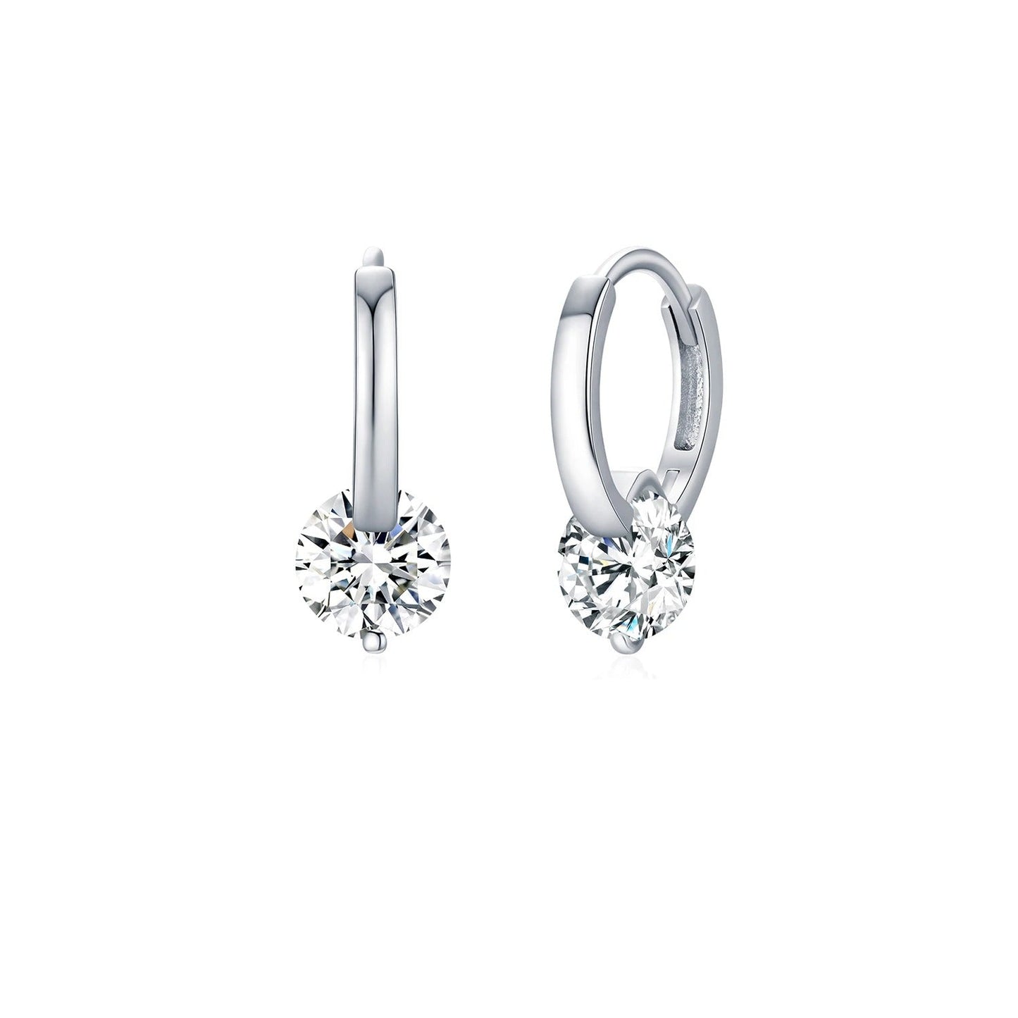 1.0CT Moissanite Hoop Earrings – D Colour VVS1 | 925 Sterling Silver