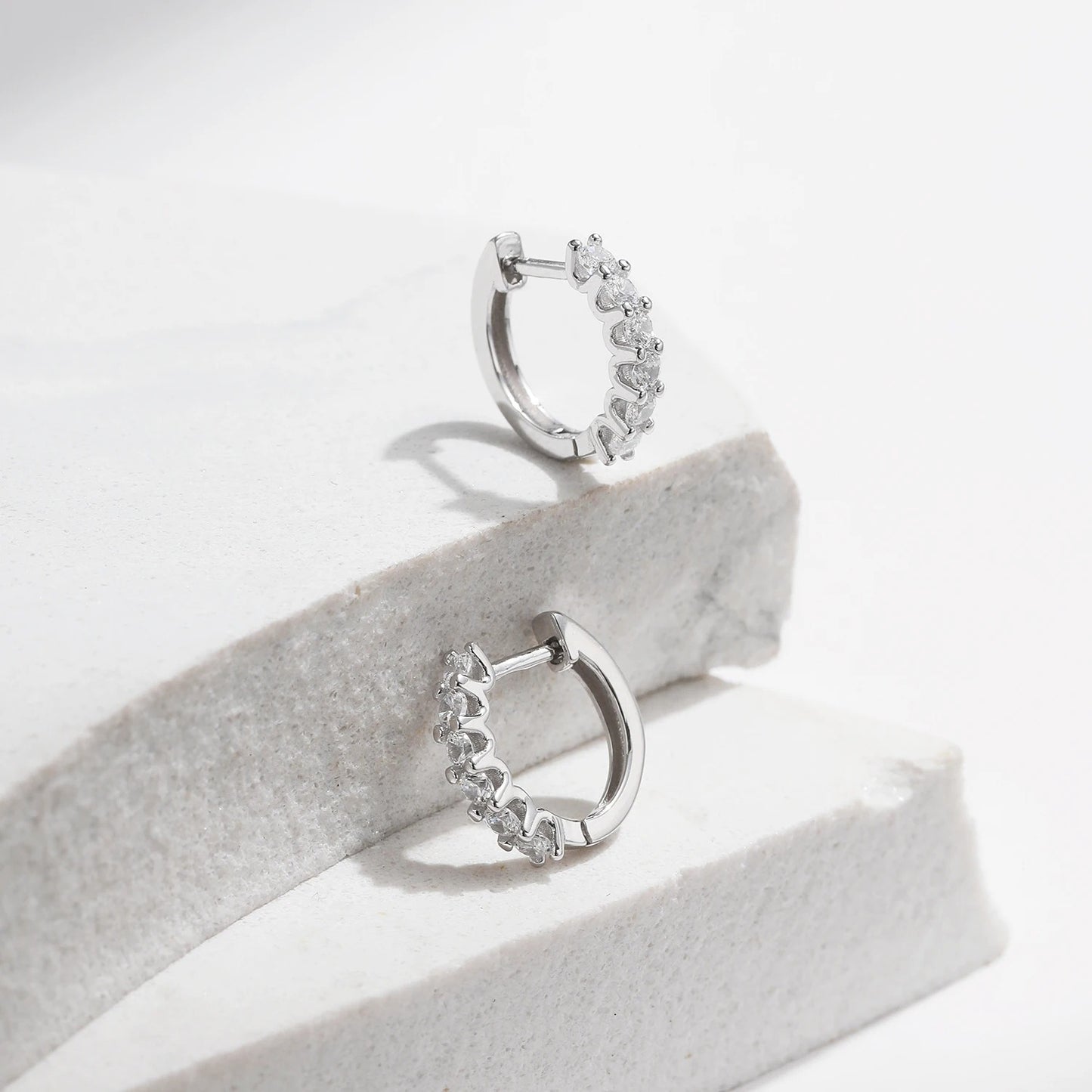 Moissanite Small Hoop Earrings – D Colour VVS1 | 925 Sterling Silver