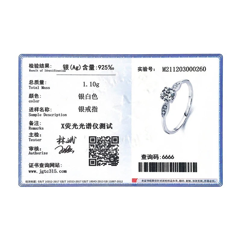 Classic Round Zircon Wedding Ring – 925 Sterling Silver Engagement Band