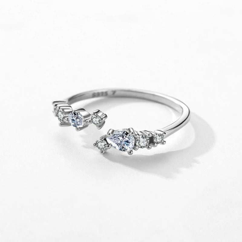 Clear Zirconia Stackable Ring – 925 Sterling Silver Wedding Band
