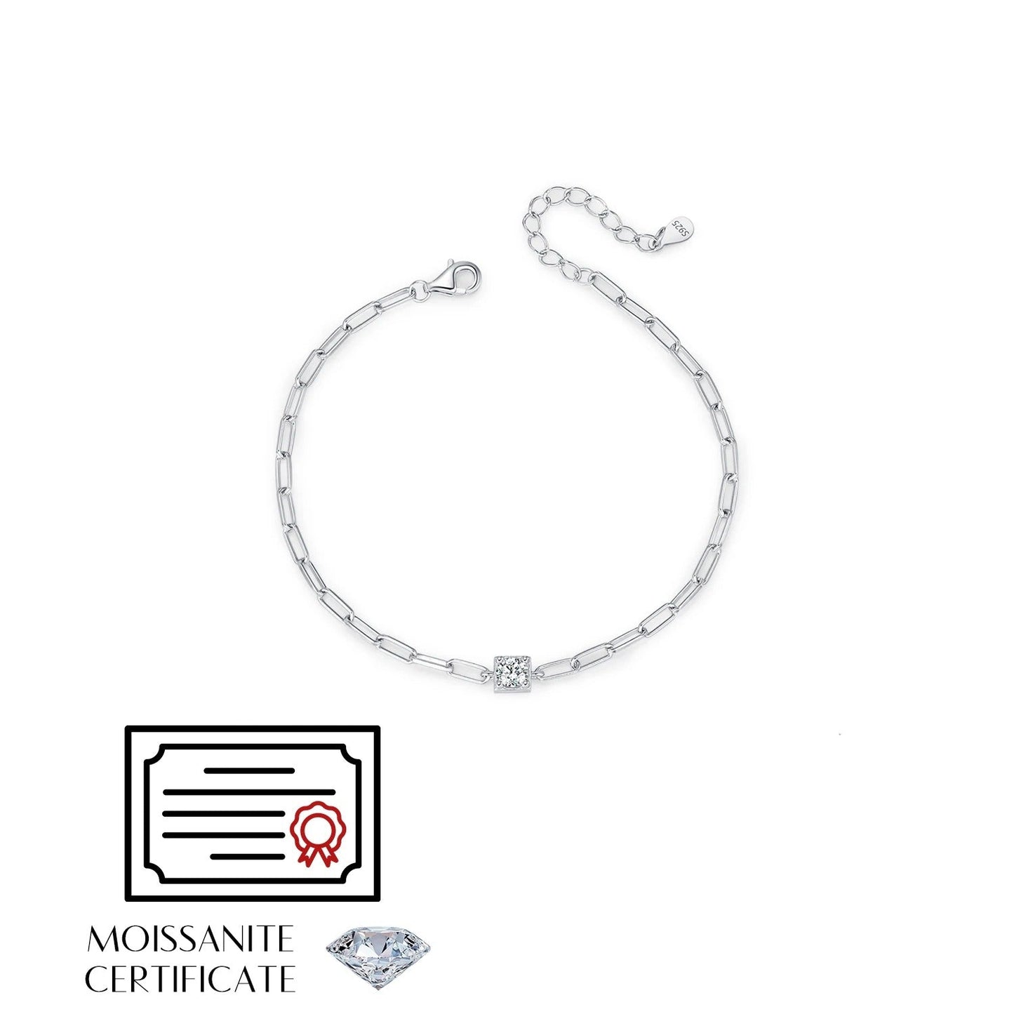 0.3CT Moissanite Bracelet – D Colour VVS1 | 925 Sterling Silver